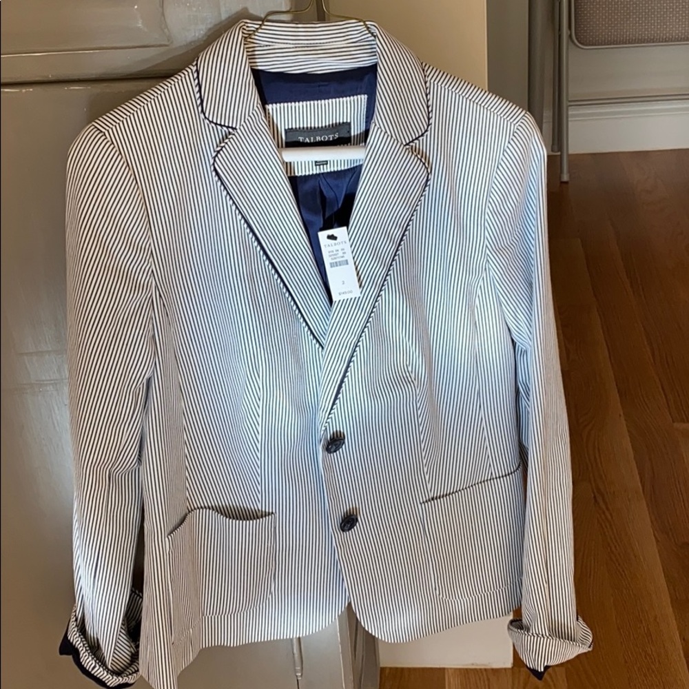 Talbots Searsucker Blazer